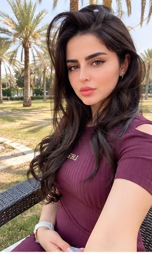 هند في أجواء خارجية بين النخيل